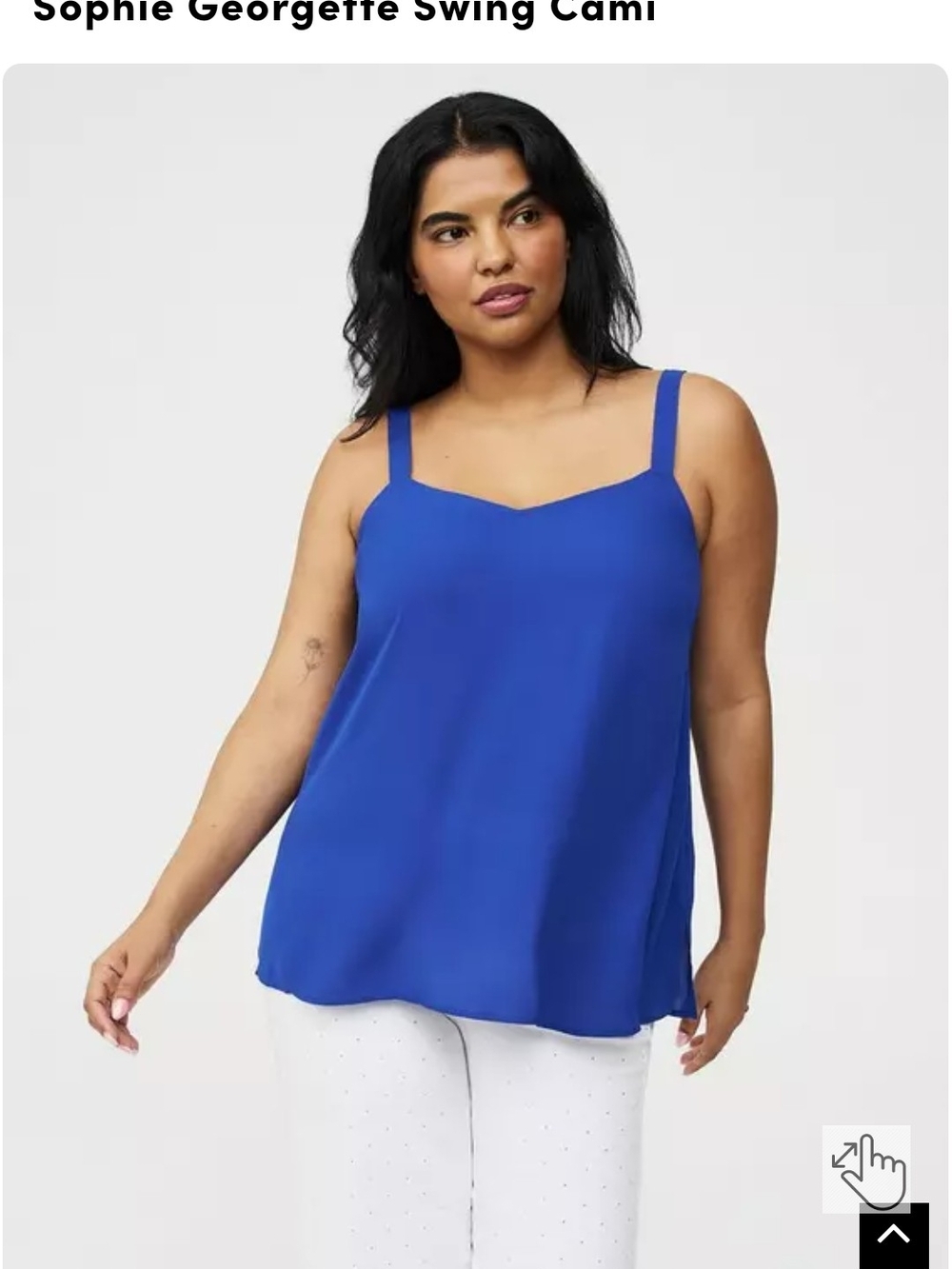 Torrid Sophie Georgette Swing Cami - Royal Blue